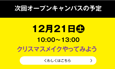 次回オープンキャンパスの予定11月21日